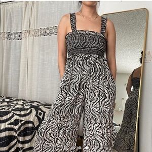 UO PRINTED WIDE LEG JUMPSUIT